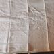 Large antique linen sheet monogrammed AH