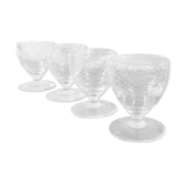 Lot de 4 verres en cristal