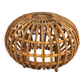 Pouf / ottoman en rotin design Franco Albini