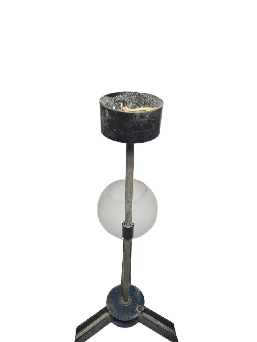 Vintage pendant light in brass and glass, Poland, 1970s