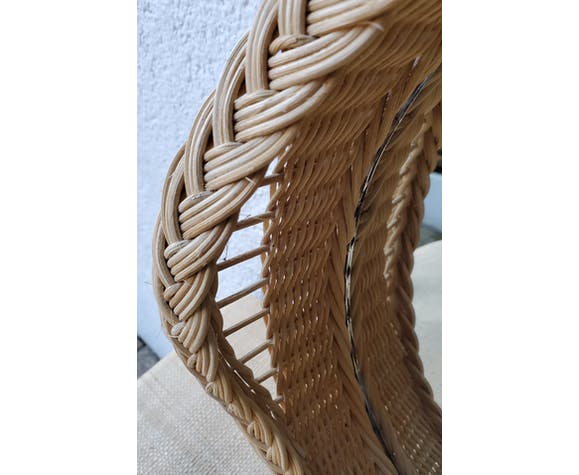 Rattan mirror tray