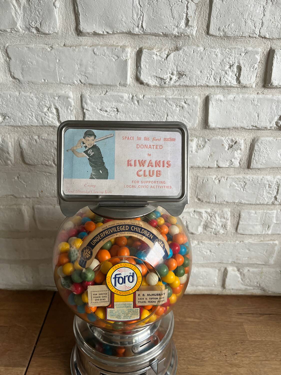 Ford us 60s vintage gumball dispenser