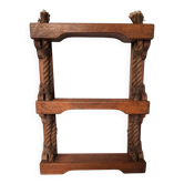 Wall shelf with 3 levels made of boat rope.
