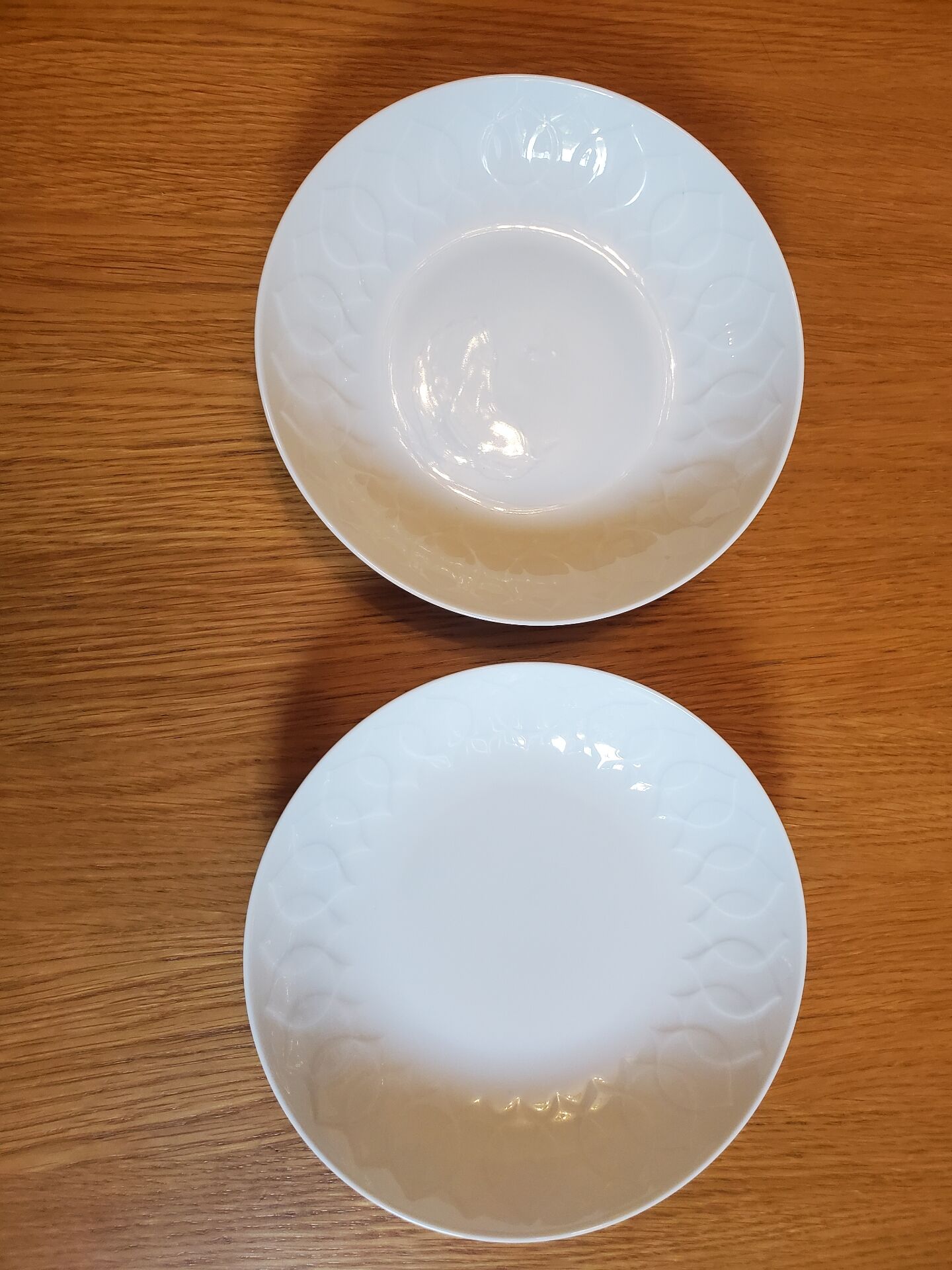 Set of 2 white deep plates Rosenthal Lotus
