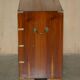 Vintage military campaign chest of drawers in burr yew wood.
