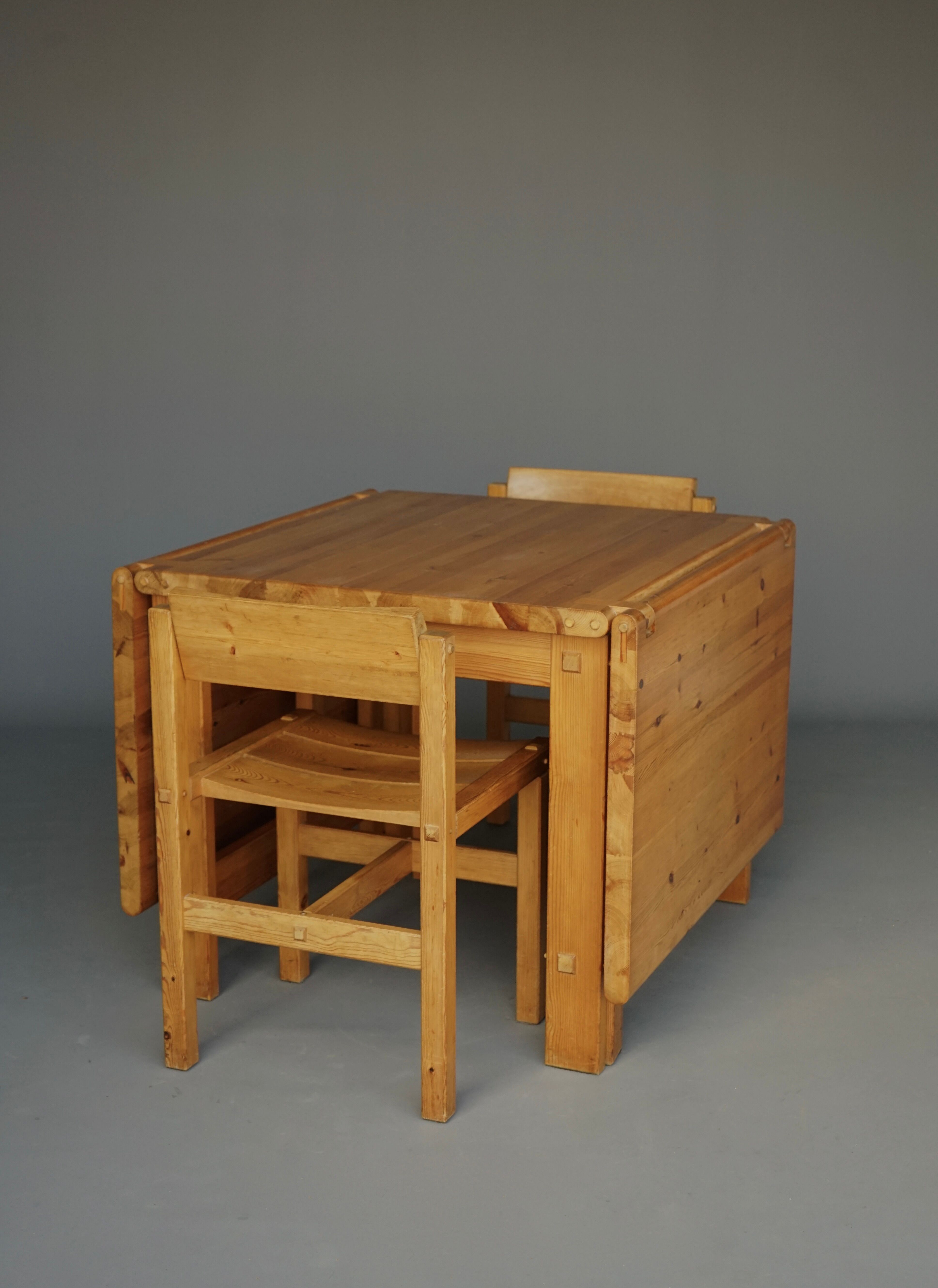 Pine Dining Set by Edwin Helseth for Strange Bruk, 1960s