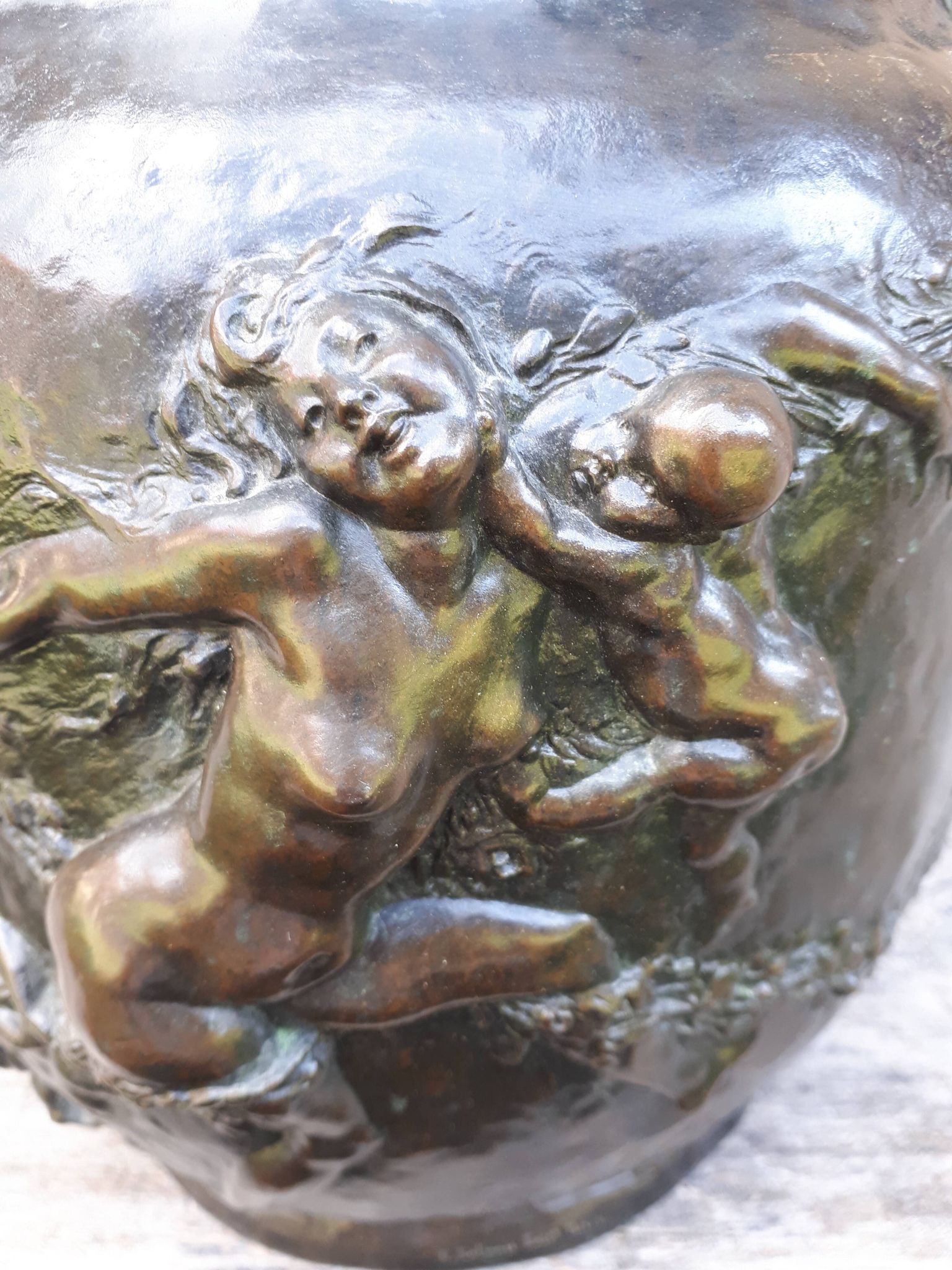 Art Nouveau Bronze Planter, by Joseph Chéret