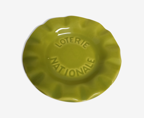 Vide poche faïence publicitaire loterie nationale