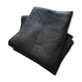 Nappe de chanvre ancienne surteinte vieux noir