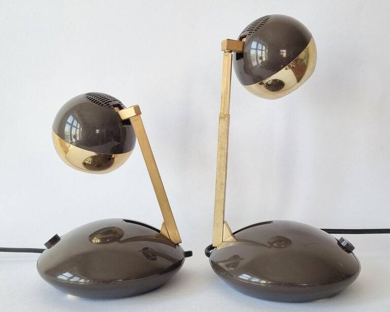 Pair of Midcentury Telescope Table Lamps Eichhoff Werke, Germany, 1970s