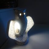 Vintage 80's owl ceramic lamp