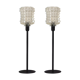 Pair of lamps with a molded glass shade