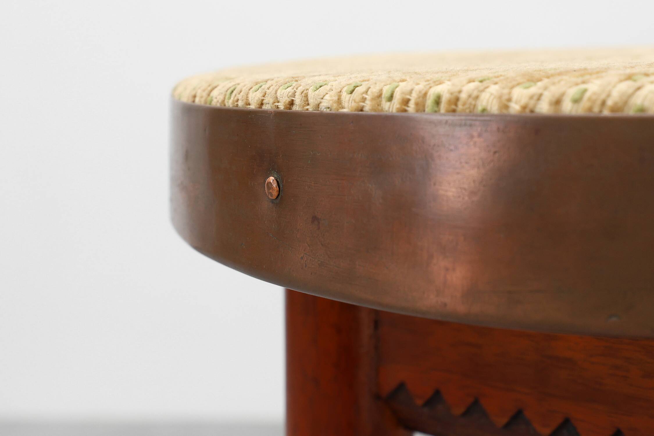 Vienna secession pedestal in wood and copper, Austia ca. 1910