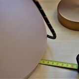 Pink frosted glass globe hanging