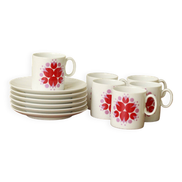 Lot de 6 tasses à café et 6 sous tasse thomas germany .
