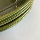 Set de 6 assiettes plates 1960 en faience verte