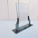 Art deco photo frame Silver metal Vintage