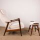 Large Scandinavian Teak Armchair with Ottomans by Folke Ohlsson for Westnofa 1960.