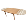 Scandinavian extendable dining table stripped in raw teak 1960 certified NF