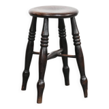 Tabouret Windsor antique anglais du XVIIIe siècle avec du caractère.