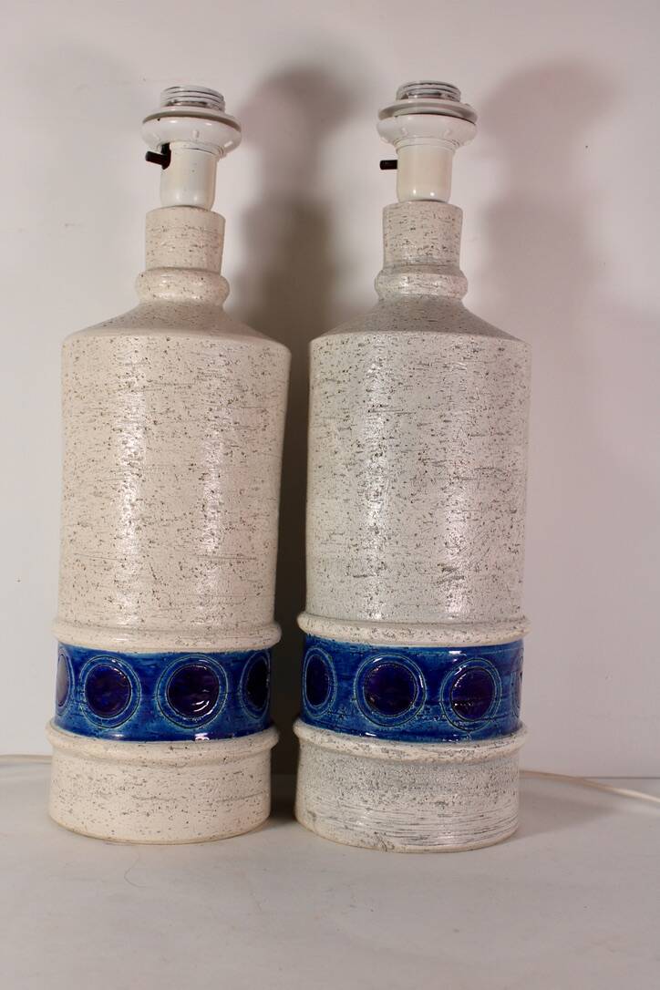 Aldo Londi Bitossi ceramic lamp 1960 vintage Italy