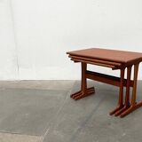 Nest of teak tables from the mid-century by Vildbjerg Møbelfabrik, 1960s, set of 3.