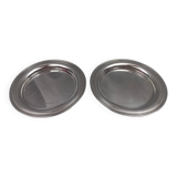 CHRISTOFLE ALBI MODEL - 2 BOTTLE COAT CARAFE BREAD PLATE SILVER METAL TBE