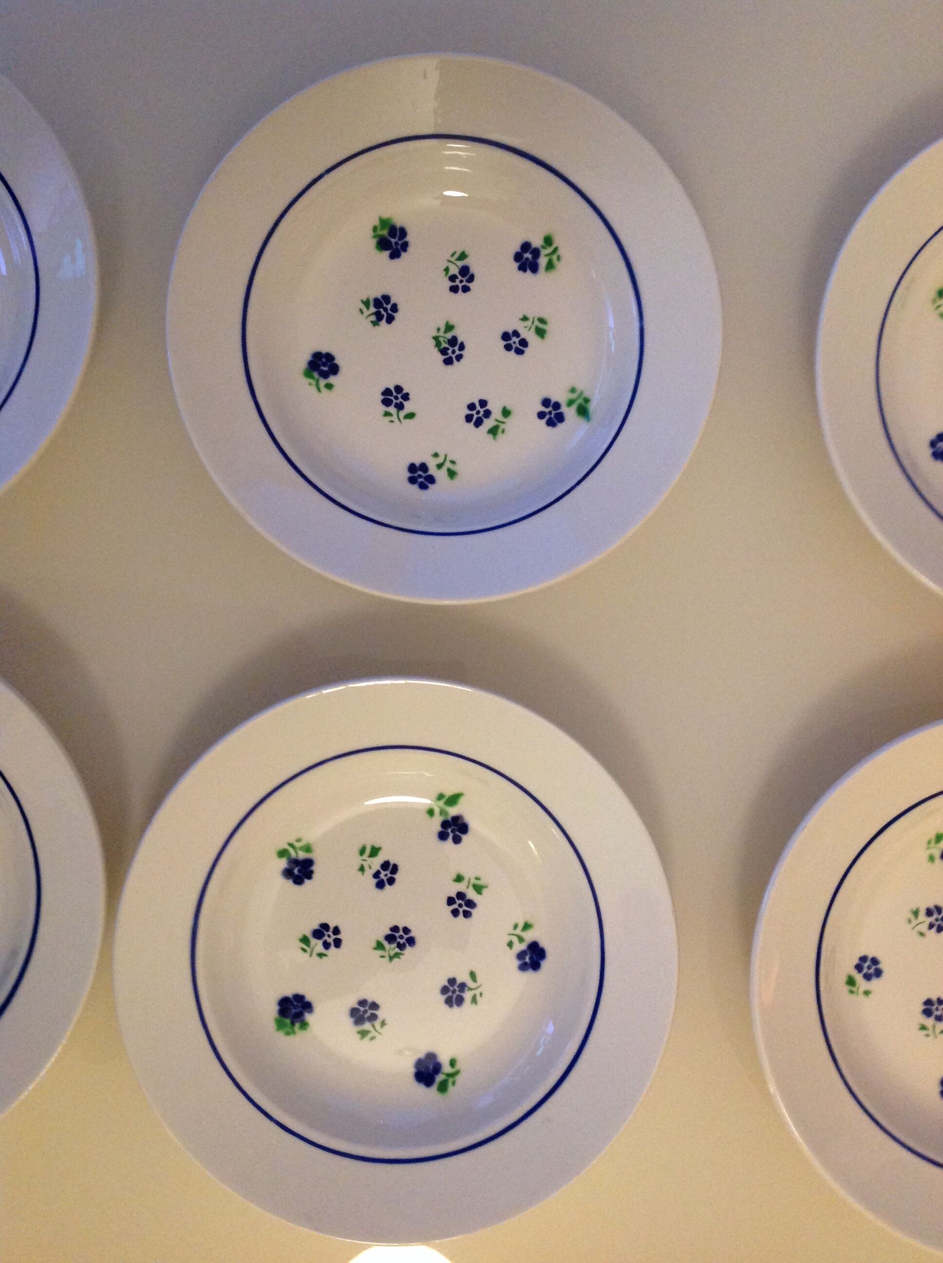 Six hollow plates decor Claudius from Badonviller faienceries, 50/60s