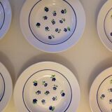 Six assiettes creuses decor Claudius des faienceries de Badonviller, années 50/60