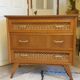 Wood and rattan chest of drawers