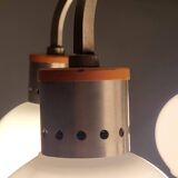 Space Age chrome and globe pendant light, Italy, 1960-70