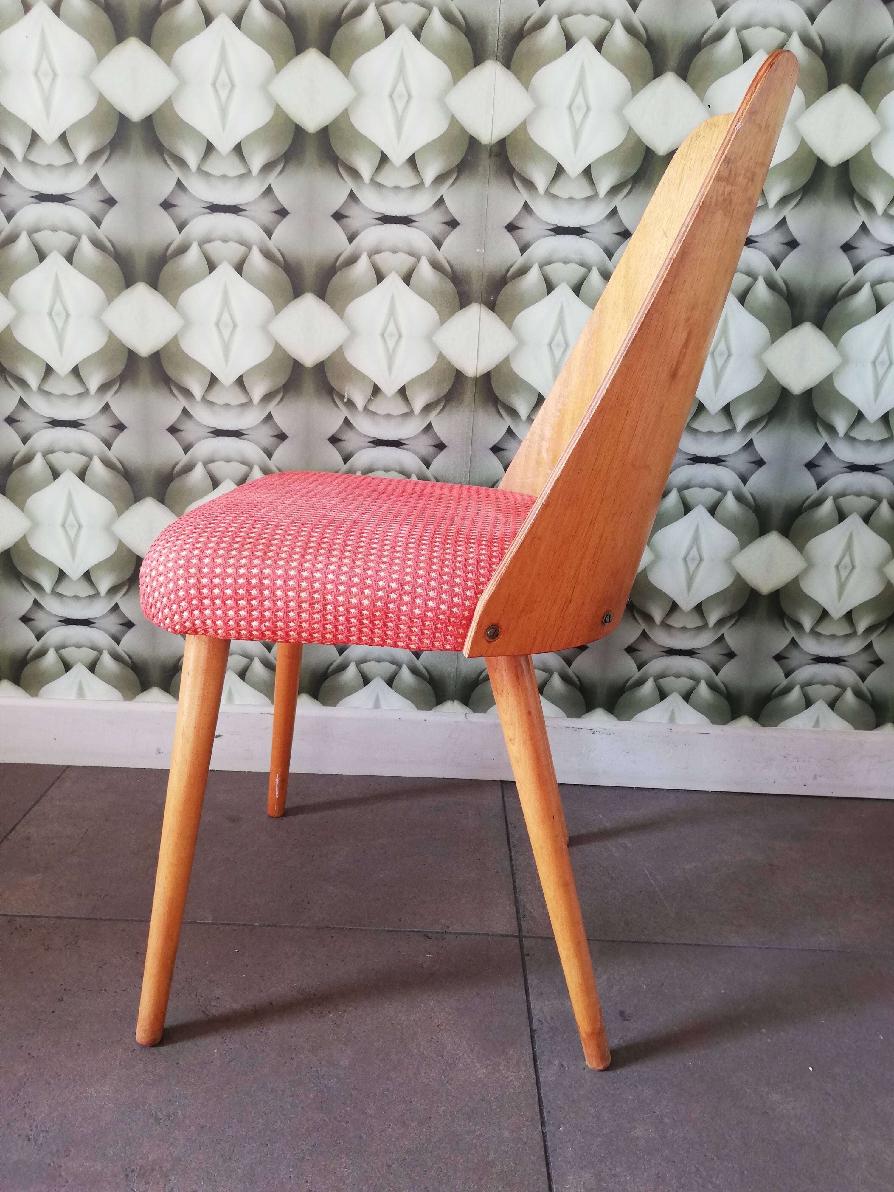 2 Vintage chairs Antonin Suman, Art Deco, Czechoslovakia 1960