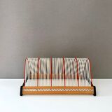 Vintage record stand, vinyl record holder, Plattofix Germany