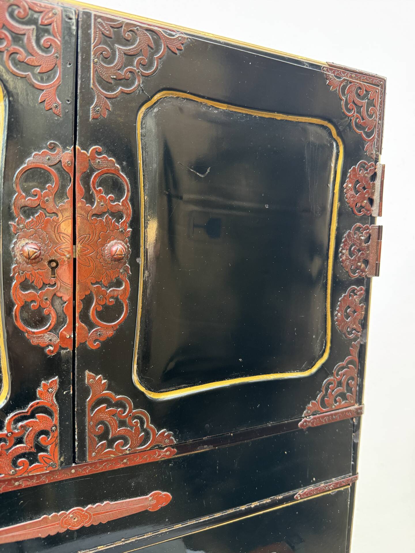 Japanese lacquered tansu from the early 20th century.