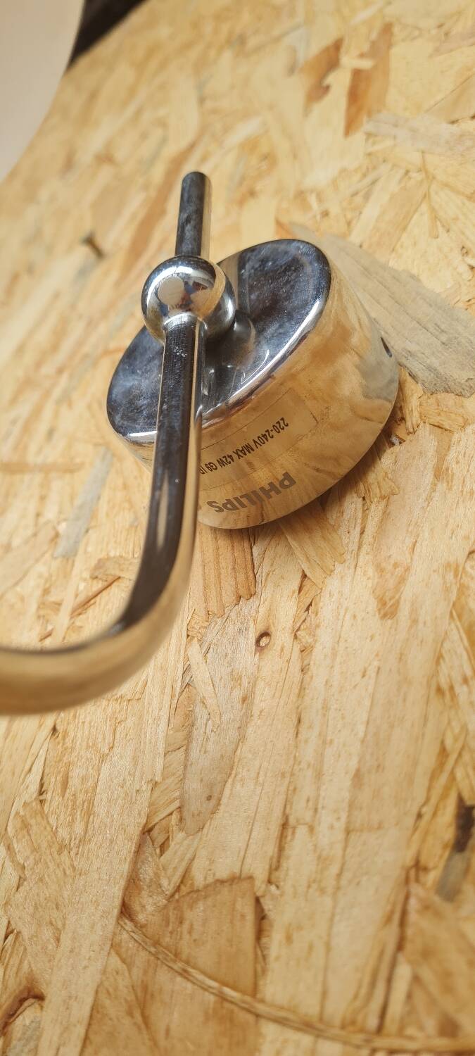 Pair of ball and chrome wall lights