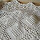 Dessus de lit en coton blanc écru jeté de lit en crochet