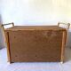 Vintage rattan cane bench chest