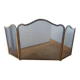 Fire screen, three-panel fireplace screen.