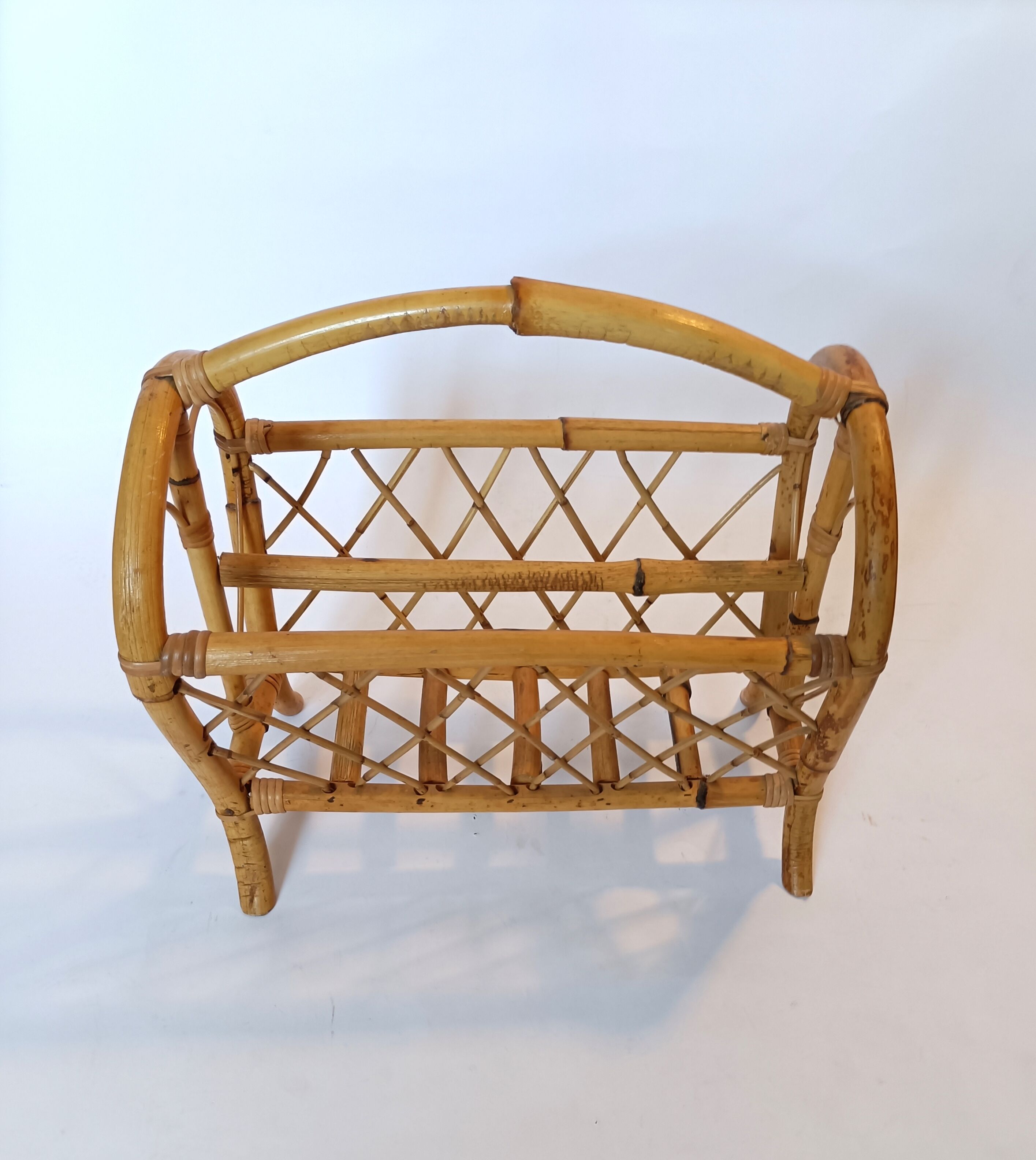 Vintage bamboo magazine holder