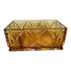 Old yellow thick glass desk organizer