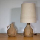 Design Studio Ceramic Lamp and Vase by Krösselbach, Set of 2, 1970s