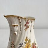 Pot à lait pichet en terre de fer polychrome "Louis VX" U&C Sarreguemines