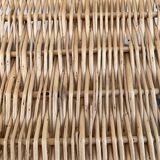 Wicker lyre side table