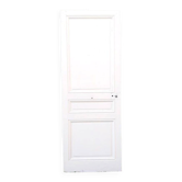 Communication door H219.5xL80cm, old panelled and moulded.