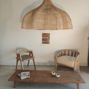 Huge rattan suspension in the shape of a corolla H:1m; D: 1m50