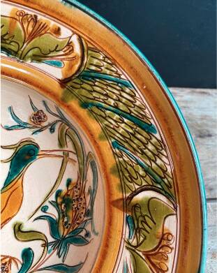 Magnificent Large Decorative Hungarian Plate (Szabó Kinga, Budapest)