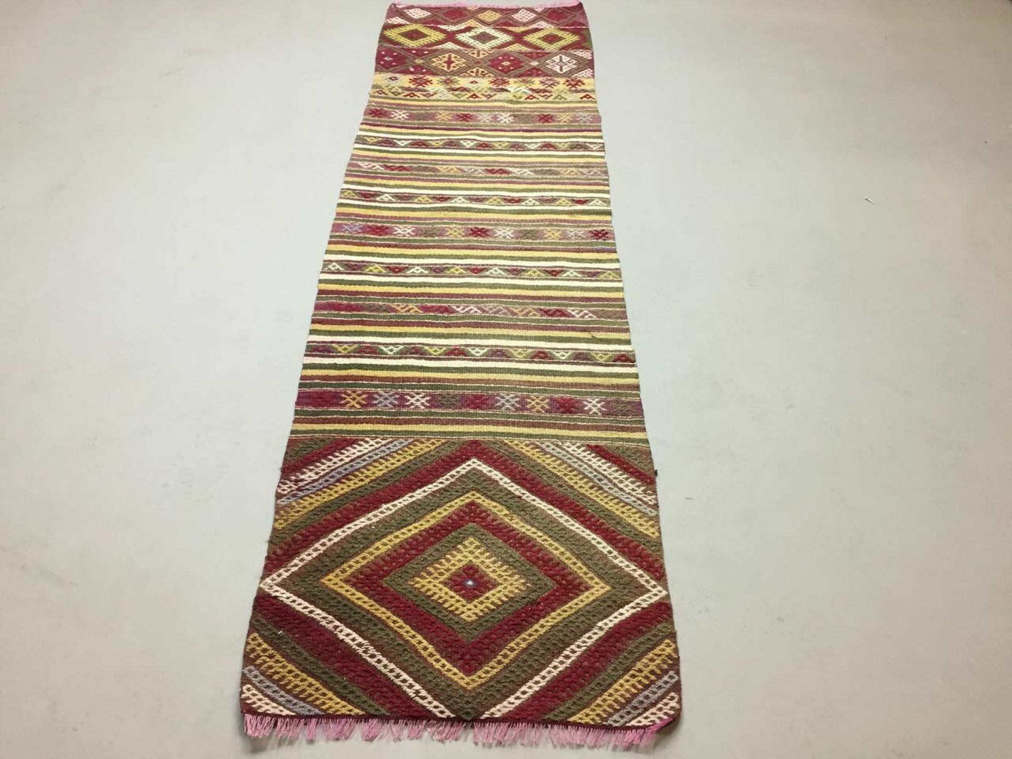 Turkish kilim runner 210x58 cm