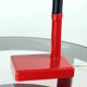 Lampe de table rouge Space Age en plastique, Hongrie 1960