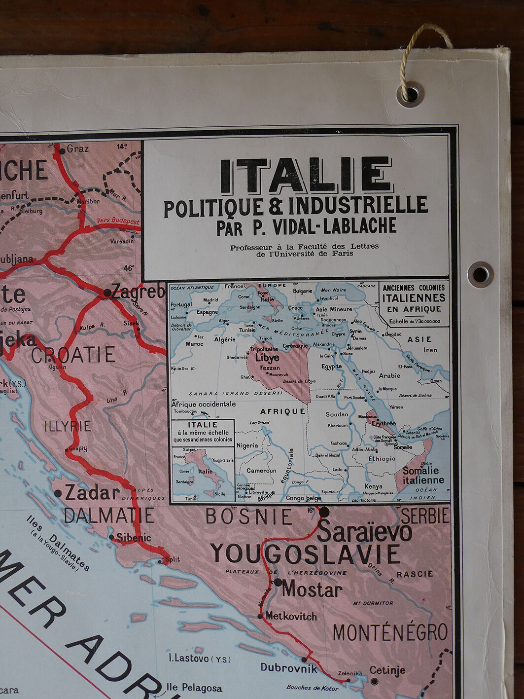 Italy's ancient school map no.30 Vidal Lablache