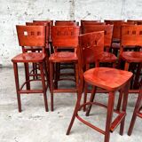 Set of 20 1980s vintage bistro bar stools